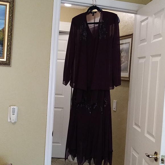 🌹Gorgeous Evening Gown/Dress w/Jacket 14W EUC - Picture 2 of 5